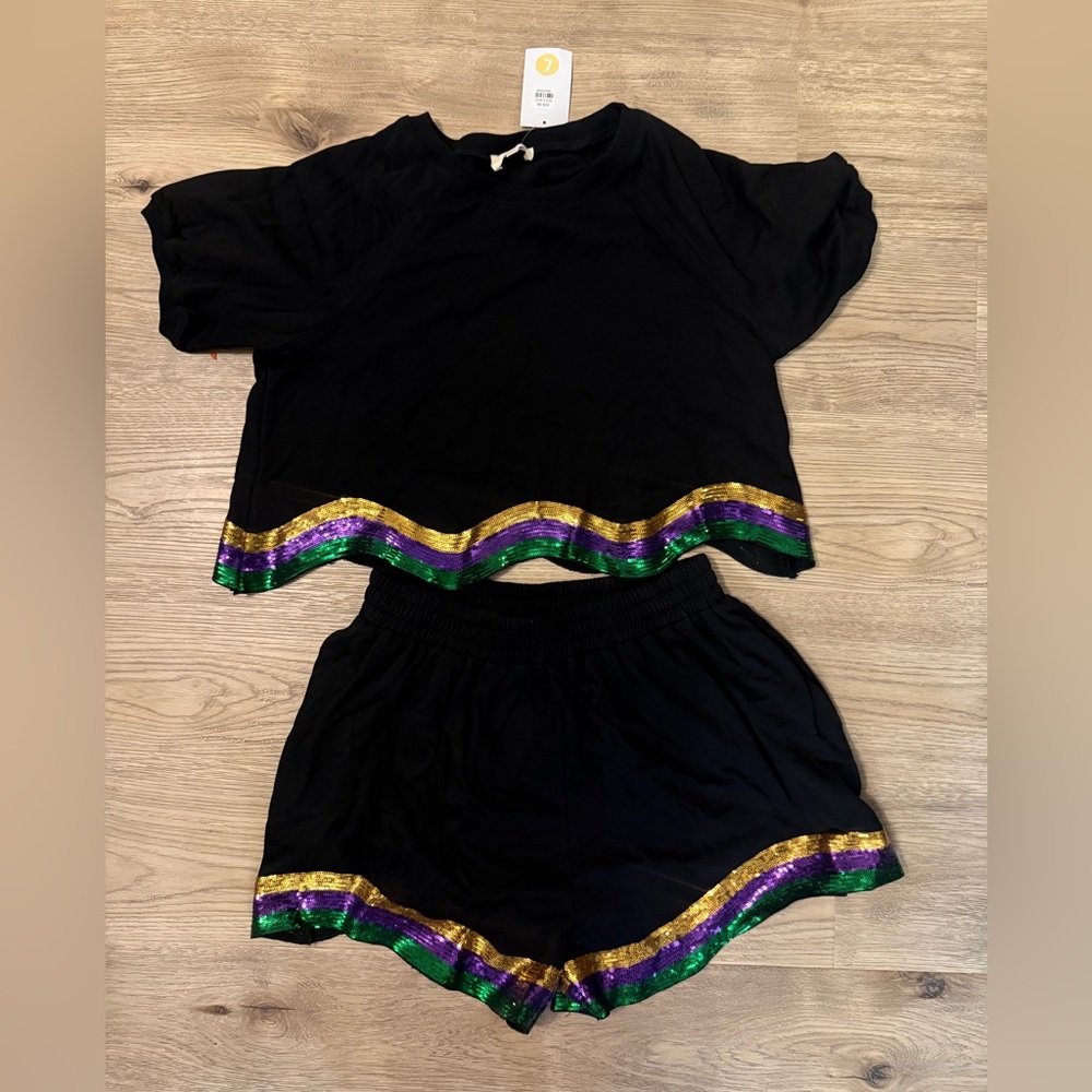 Mardi Gras Matching Sequin Trim Set
